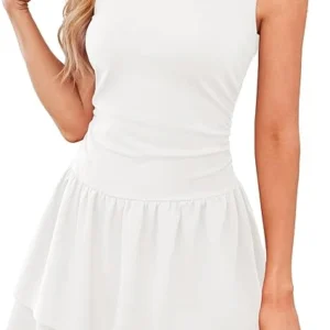 Chic white mini dress perfect for any formal or semi-formal occasion.